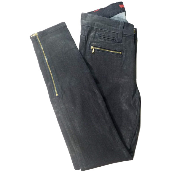 7 For All Mankind Jeggings | Size 24 | Black Zip Pocket Ankle NWT - Picture 2 of 7